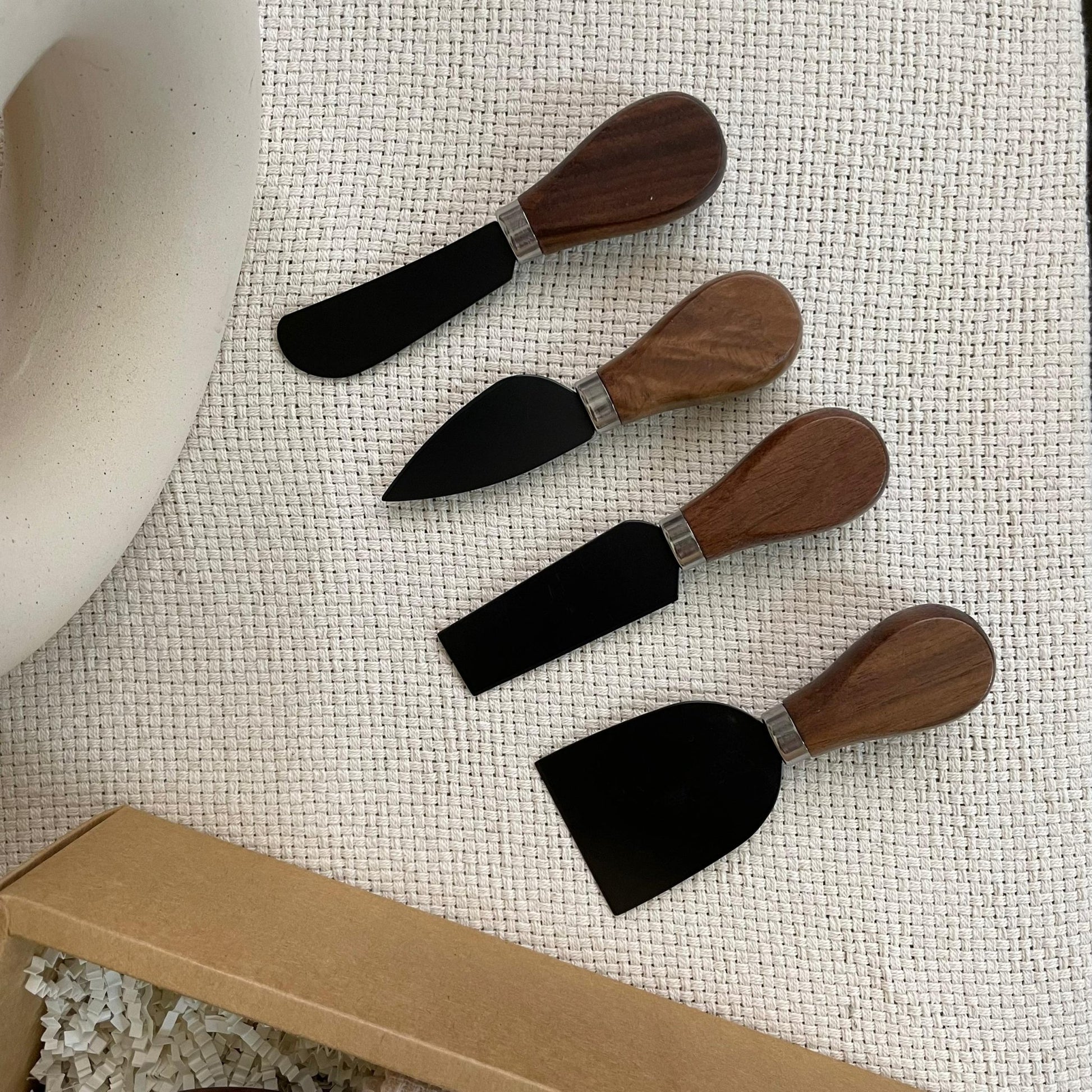 Artisan Serve & Slice Set | Cheese Knives Set & Mini Serving Board - Personalized Gift - The Chic Habitat