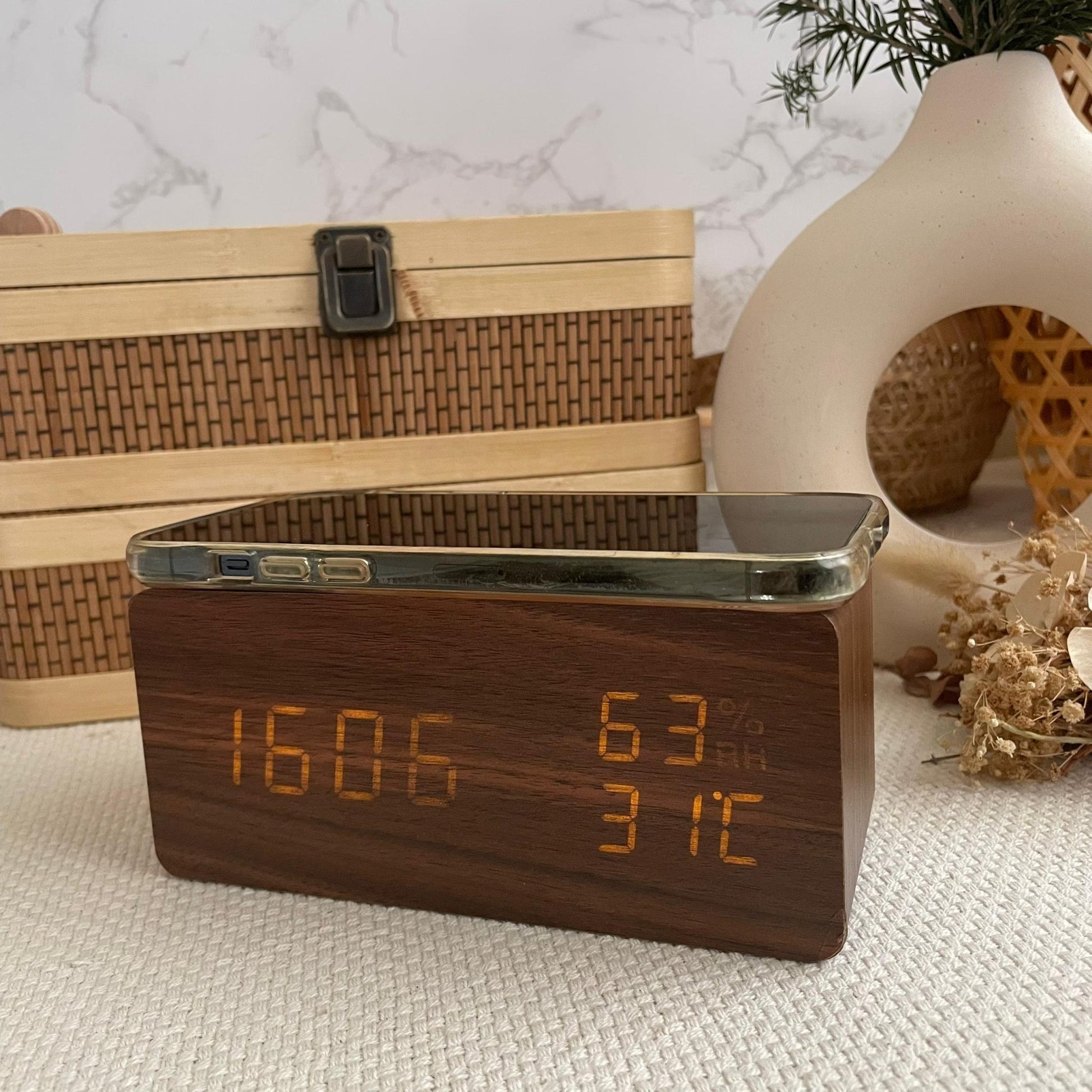 Timber Time | Digital Wooden Clock - Personalized Gift - The Chic Habitat